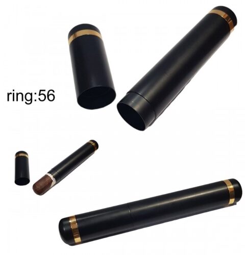 Black-Stainless-Steel-Cigar-Tube-Case-Humidor-1-Cigar-Travel-Pocket-56ring-nicotiana-gr